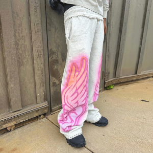 Chanjoye Custom Cotton Sweatpants | Rhinestone Printed Baggy Pants | Wholesale Manufacturer