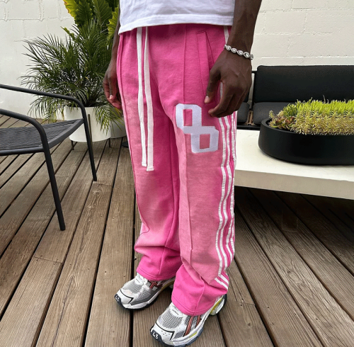 Chanjoye Custom men Sweatpants | loose distress acid wash sweat pants | oversized baggy wide leg stacked