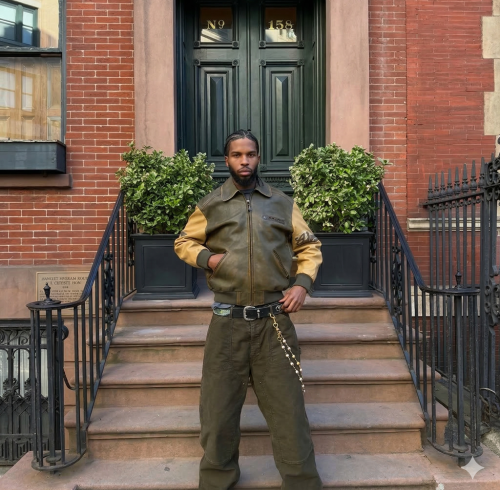 Custom Embroidery logo | Leather jacket Baseball Bomber | Vintage Jacket For Men