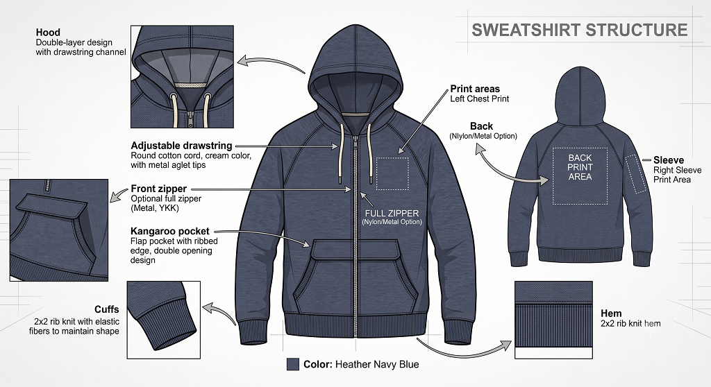 Urban streetwear hoodie