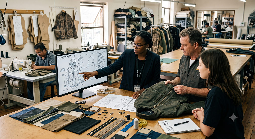 Custom jacket manufacturing process for emerging fashion brands