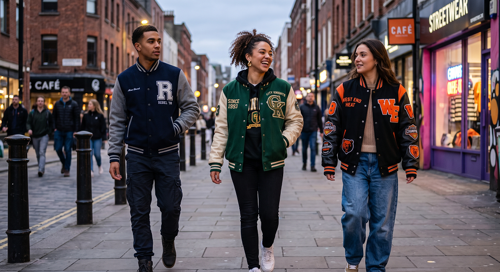 Custom varsity jacket design showcase