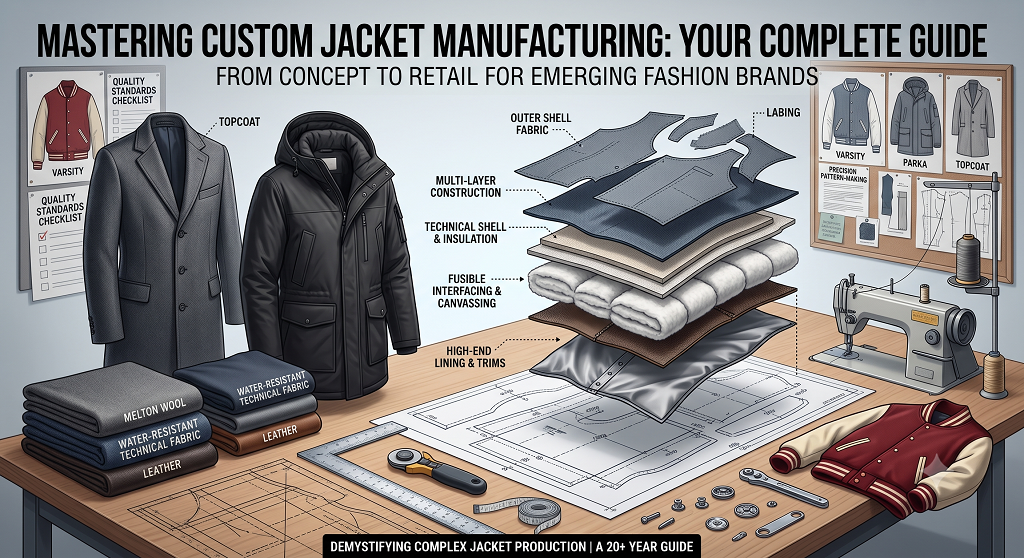 Custom jacket manufacturing workshop