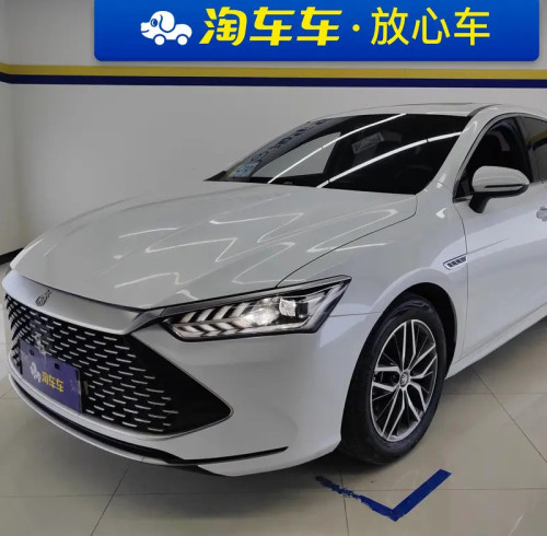Used BYD Qin Plus DM 2021 DM-i 55km 5 Seats Compact White PHEV Electric Vehicle