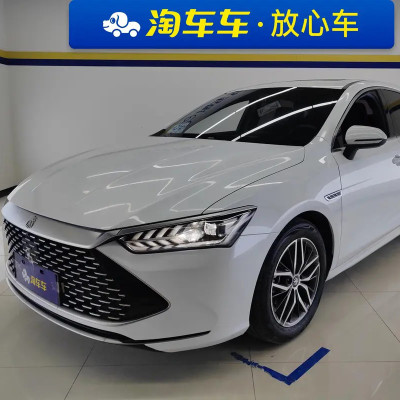 Used BYD Qin Plus DM 2021 DM-i 55km 5 Seats Compact White PHEV Electric Vehicle
