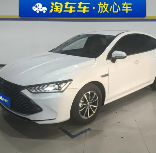 2021 Used BYD Qin Plus DM-i 55km 5 Seats Compact White PHEV Electric Vehicle