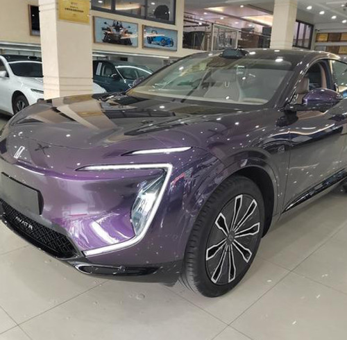 Nearly New Car AVATR 07 2024 max RWD Range-extended 5 Seat Used Electric Vehicles Purple Mid-size SUV