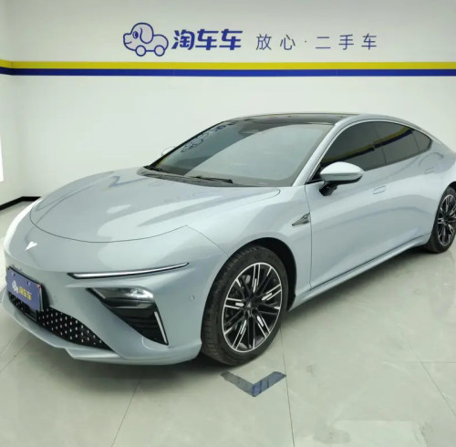 Used Lake Blue NETA Auto S 2022 Range-extended Electric Vehicle Mid-large Car for Export