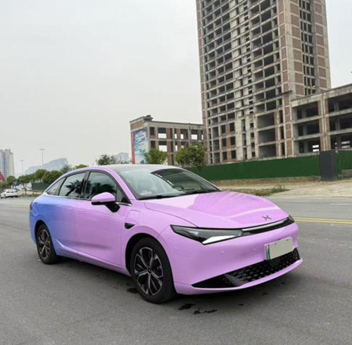 Used Xpeng P5 2024 500 Plus Blue-Purple Compact Pure Electric Vehicle