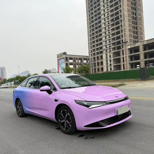 Used Xpeng P5 2024 500 Plus Blue-Purple Compact Pure Electric Vehicle