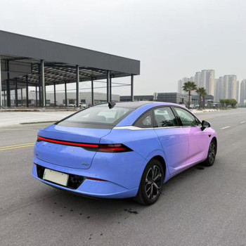 Used Xpeng P5 2024 500 Plus Blue-Purple Compact Pure Electric Vehicle