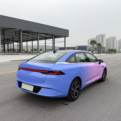 Used Xpeng P5 2024 500 Plus Blue-Purple Compact Pure Electric Vehicle