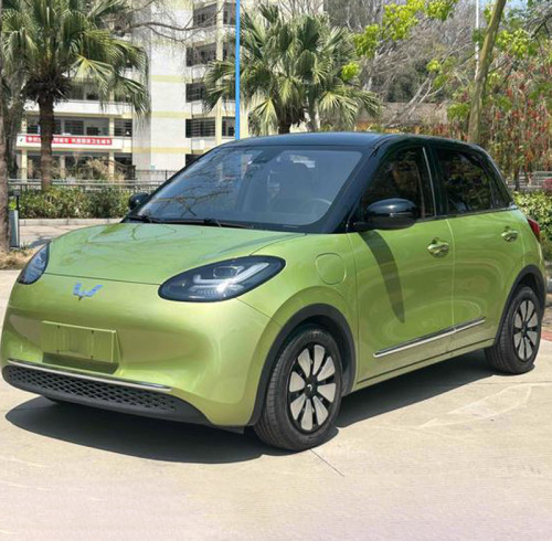 Used Auto Wuling Bingo 2023 333KM Avocado Green Pure Electric Vehicle Minicar