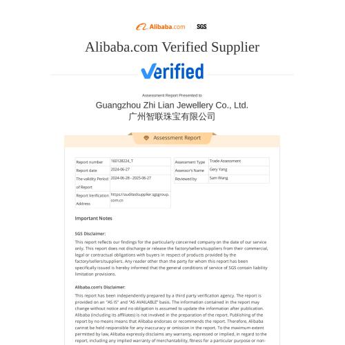 Rapporto di valutazione del fornitore - Guangzhou Zhi Lian Jewellery Co., Ltd.