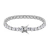 Bracciale tennis in argento sterling 925 all'ingrosso | Bracciale tennis classico alla moda con zirconi per donna