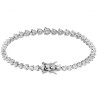 Nuovi arrivi: squisito bracciale tennis in argento 925 con zirconi | Bracciale tennis di tendenza per donna, stile popolare