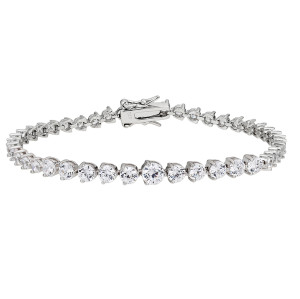 Recién llegadas: exquisita pulsera de tenis de plata 925 con circonitas | Joyería de moda con un temperamento popular para mujer