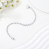 Nuovi arrivi: squisito bracciale tennis in argento 925 con zirconi | Bracciale tennis di tendenza per donna, stile popolare