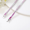 Collana da tennis di lusso alla moda in saldo | Collana da tennis in argento sterling 925 con zirconi per donna