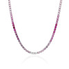 Collana da tennis di lusso alla moda in saldo | Collana da tennis in argento sterling 925 con zirconi per donna