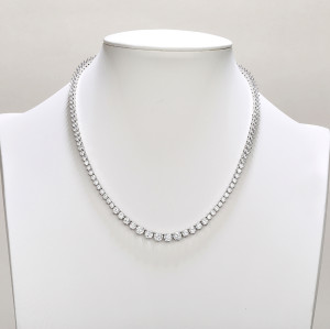 Colar de tênis feminino por atacado de fábrica | Colar de tênis de prata esterlina 925 com zircônia cúbica para presente
