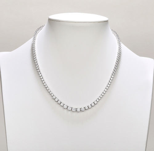 Collana da tennis di alta gioielleria da donna all'ingrosso | Collana da tennis in argento sterling 925 con zirconi cubici come regalo