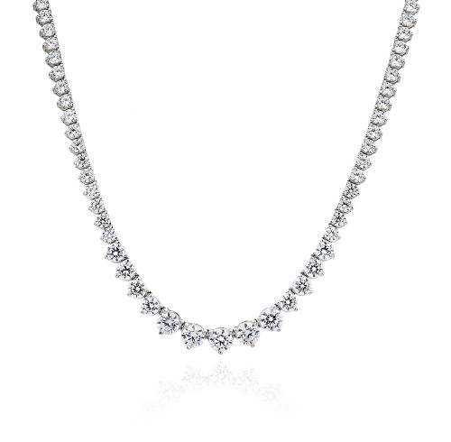 Collana da tennis di alta gioielleria da donna all'ingrosso | Collana da tennis in argento sterling 925 con zirconi cubici come regalo