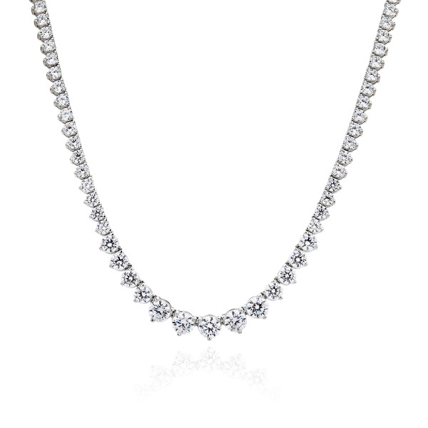 Factory Wholesale Women's Fine Jewelry Tennis Necklace | Cubic Zirconia 925 Sterling Silver Tennis Necklace For Gift