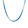Nuova collana da tennis di lusso in argento 925 | Raffinata collana da tennis classica con zirconi per donna