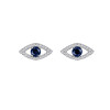 Orecchini a bottone in argento sterling 925 con zirconi all'ingrosso | Orecchini alla moda raffinati e alla moda per donna