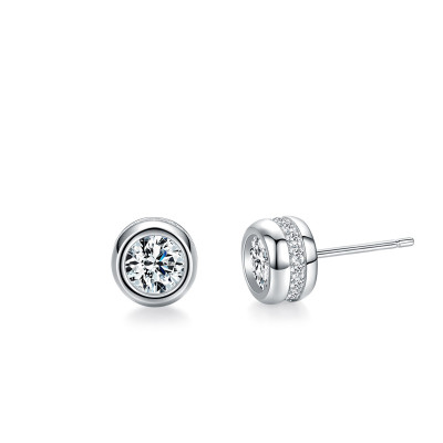 Wholesale Classic High Quality Zircon Stud Earrings | Exquisite Sterling Silver 925 Stud Earrings For Women