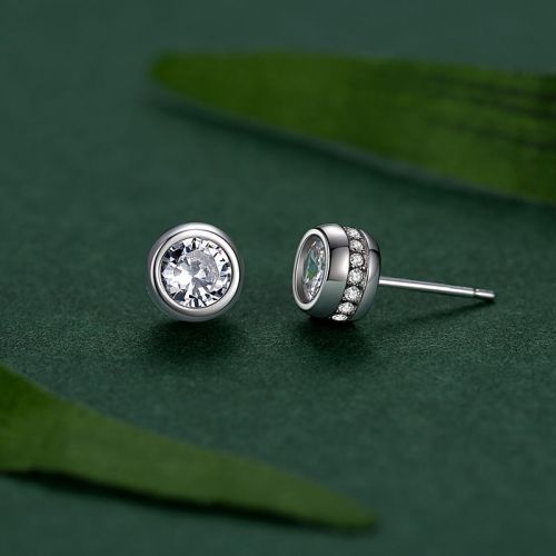 Wholesale Classic High Quality Zircon Stud Earrings | Exquisite Sterling Silver 925 Stud Earrings For Women