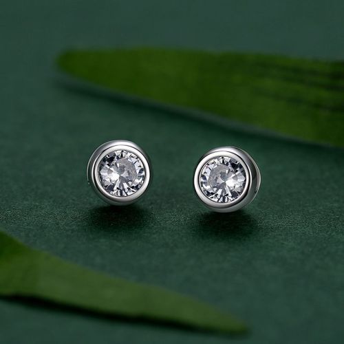 Wholesale Classic High Quality Zircon Stud Earrings | Exquisite Sterling Silver 925 Stud Earrings For Women