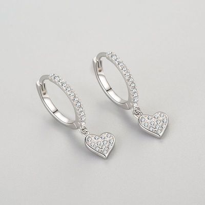 Wholesale 925 Sterling Silver Hoop Earrings | Vintage Heart Shaped Fashion Women Earrings
