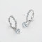 Factory Customized 925 Silver Luxury Hoop Earrings | Cubic Zirconia Classic Fine Hoop Earrings For Women