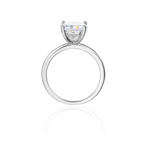 Anelli di fidanzamento di lusso all'ingrosso in argento sterling 925 | Anello di nozze classico ed elegante con zircone per donna