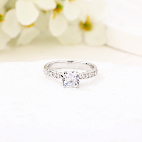 New Arrival Exquisite Cubic Zirconia Wedding Ring | 925 Sterling Silver High Quality Women's Engagement Ring