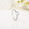 Nuovo arrivo, anello di nozze con zirconi cubici squisiti | Anello di fidanzamento da donna in argento sterling 925 di alta qualità