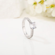 New Arrival Exquisite Cubic Zirconia Wedding Ring | 925 Sterling Silver High Quality Women's Engagement Ring