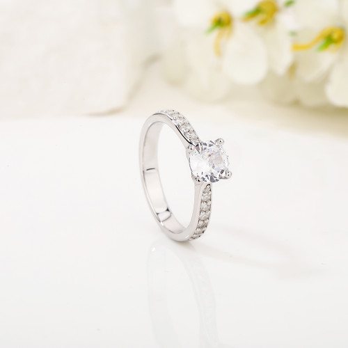 New Arrival Exquisite Cubic Zirconia Wedding Ring | 925 Sterling Silver High Quality Women's Engagement Ring