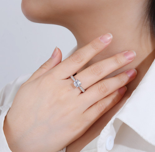 New Arrival Exquisite Cubic Zirconia Wedding Ring | 925 Sterling Silver High Quality Women's Engagement Ring