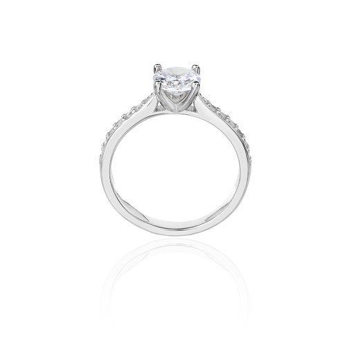 Nuovo arrivo, anello di nozze con zirconi cubici squisiti | Anello di fidanzamento da donna in argento sterling 925 di alta qualità