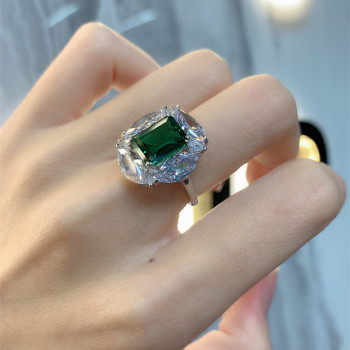 Hot Selling European and American Style Temperament Zircon Ring | 925 Sterling Silver Light Luxury Fashion Women's Ring