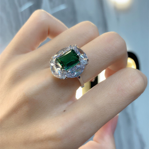 Hot Selling European and American Style Temperament Zircon Ring | 925 Sterling Silver Light Luxury Fashion Women's Ring