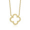 Factory Customized 925 Sterling Silver Four Leaf Clover Necklace | Classic Vintage Zircon Necklace For Women