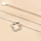 Factory Customized 925 Sterling Silver Four Leaf Clover Necklace | Classic Vintage Zircon Necklace For Women