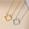 Factory Customized 925 Sterling Silver Four Leaf Clover Necklace | Classic Vintage Zircon Necklace For Women