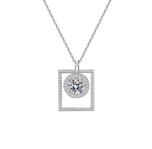 Collana all'ingrosso in argento 925 con zirconi cubici | Collana alla moda di alta qualità per donna