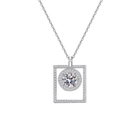 Wholesale 925 Silver Design Cubic Zirconia Necklace | Trendy High Quality Fashion Necklace For Women