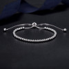 Bracciale alla moda in argento sterling 925 personalizzato OEM ODM | Bracciale da donna con temperamento semplice, accessori in argento